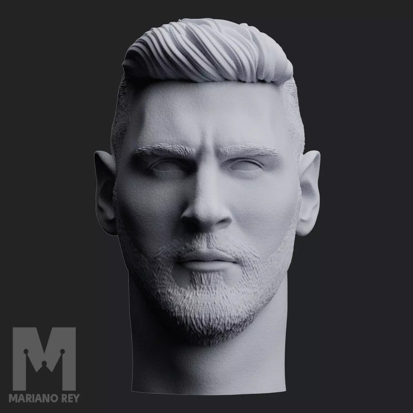 Lionel Messi World Champion Head 3D print model_0