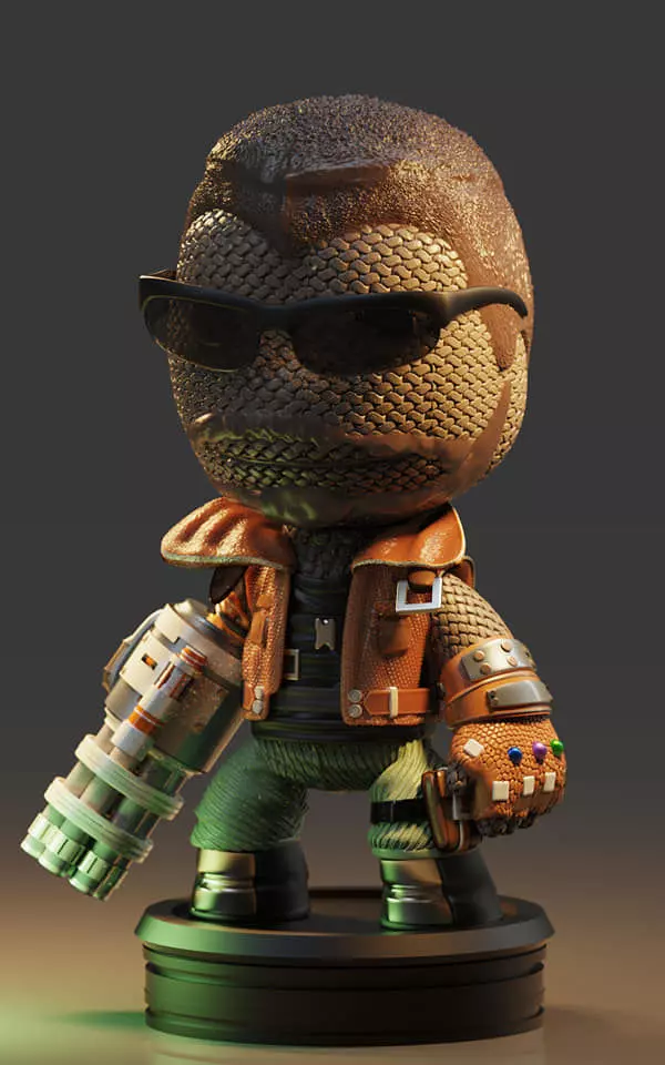 Barret Final Fantasy XII 3D print model_0