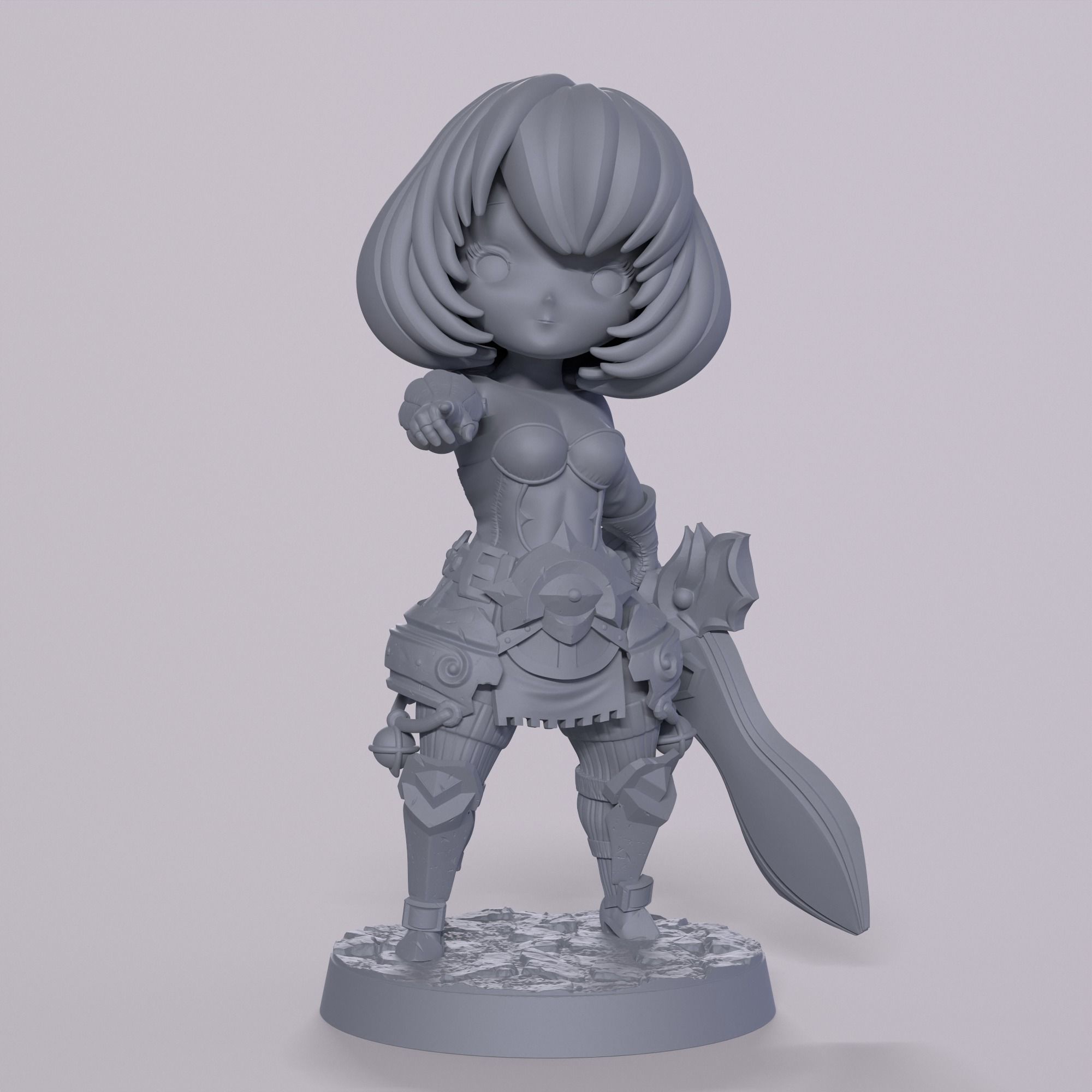 Boss Girl 3D print model_5