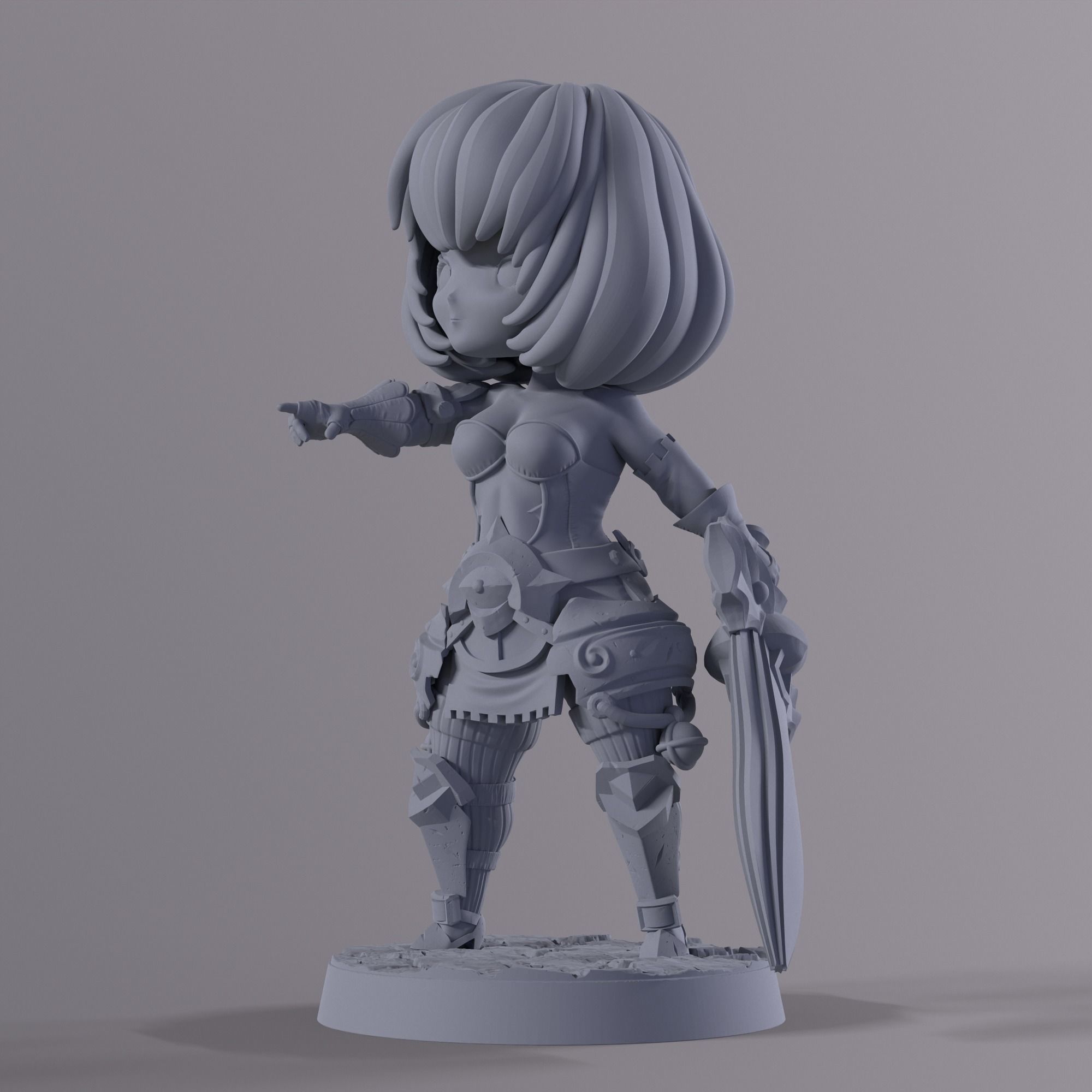 Boss Girl 3D print model_8