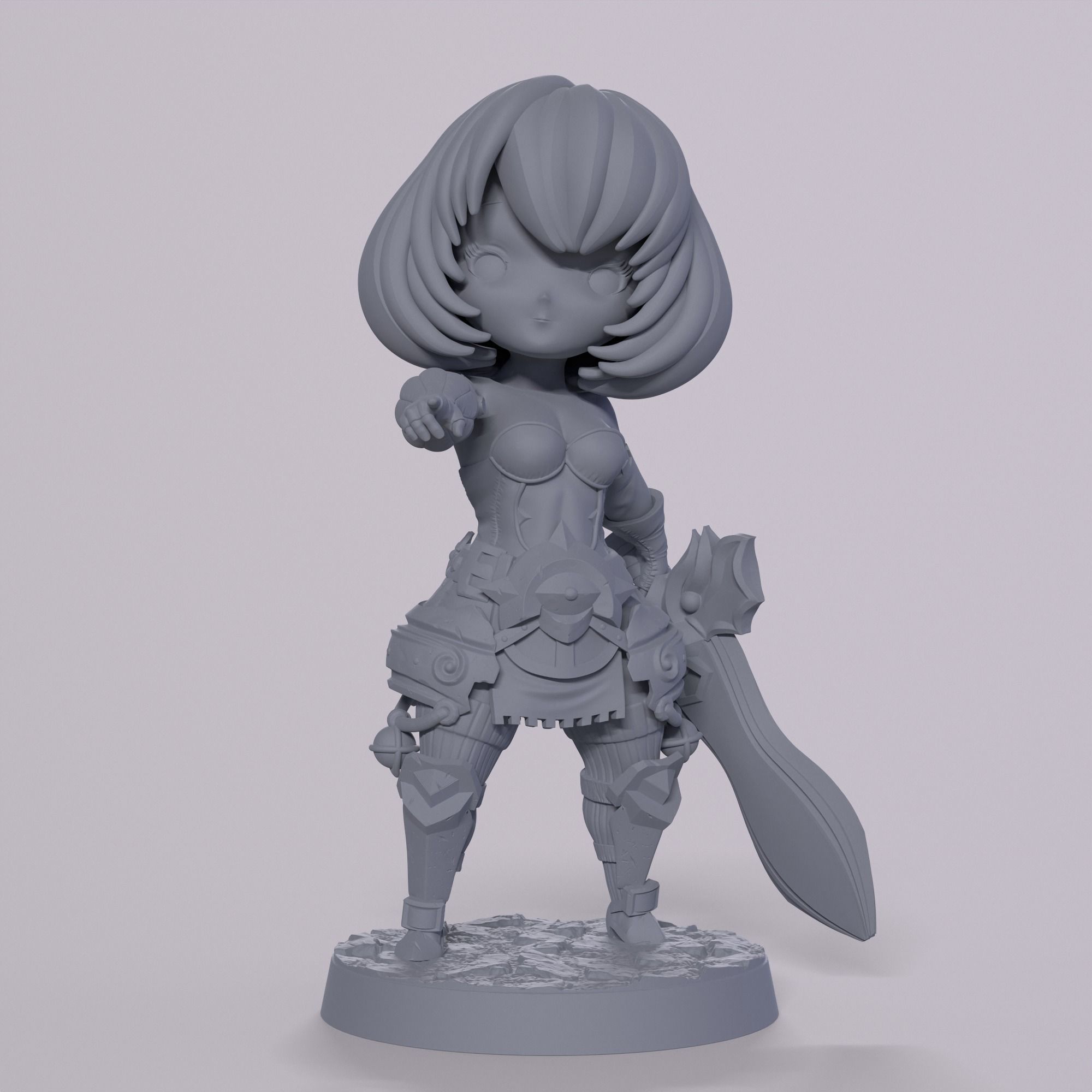 Boss Girl 3D print model_7