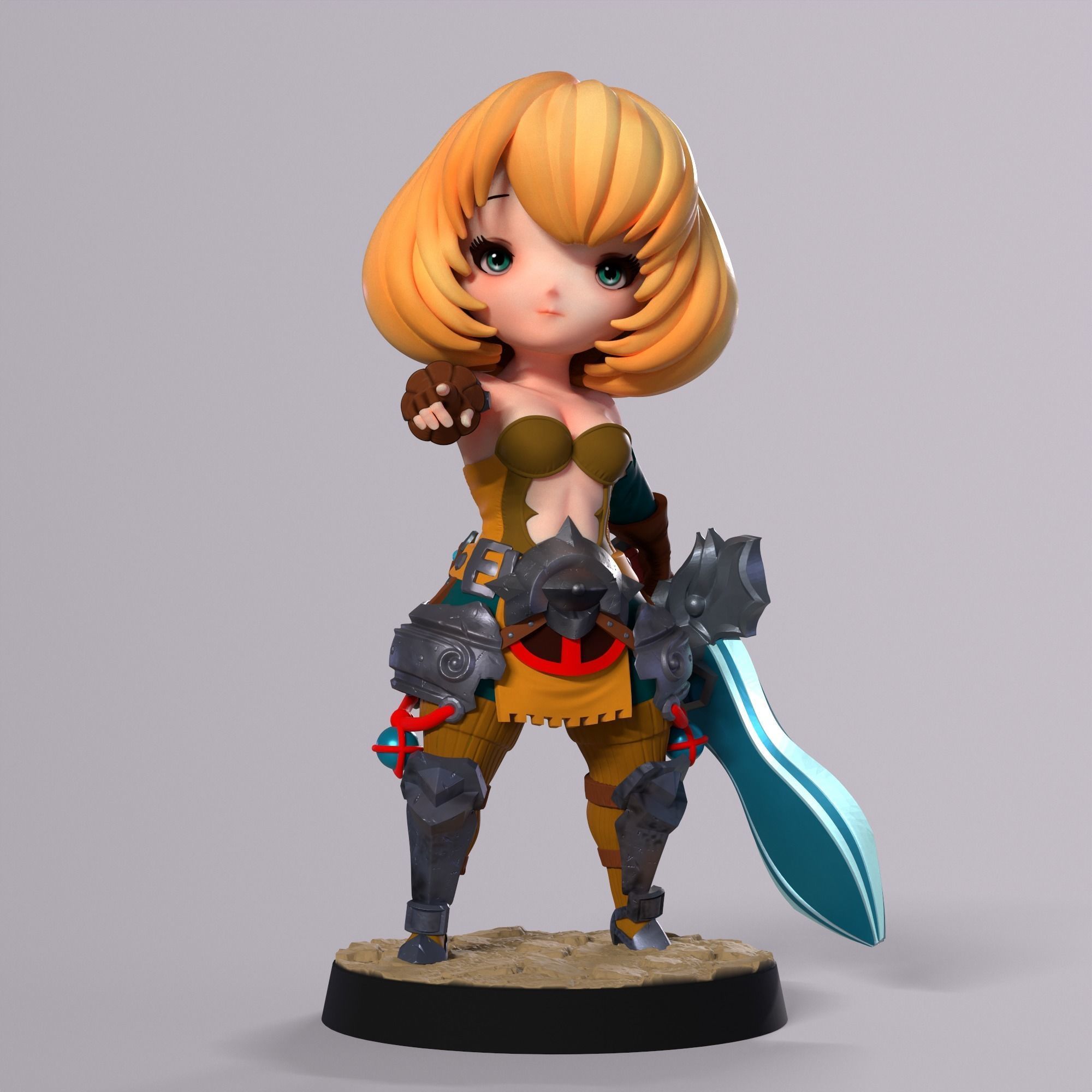 Boss Girl 3D print model_4