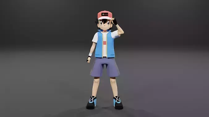 Ash Ketchum 3D 3D model