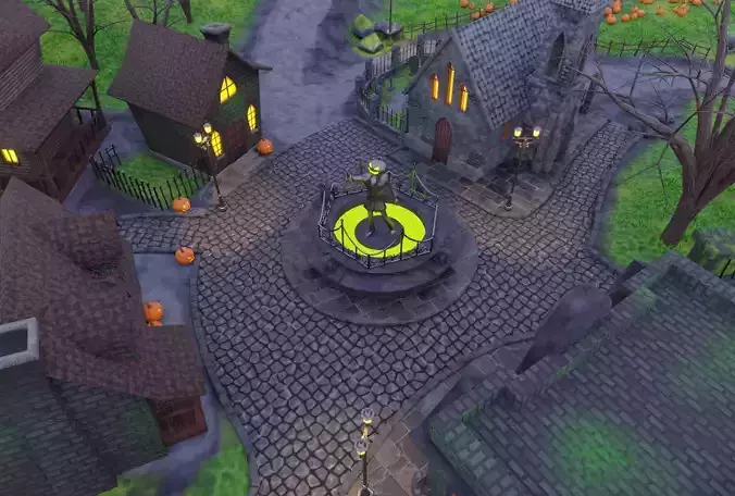 Halloween Town 3D model 6