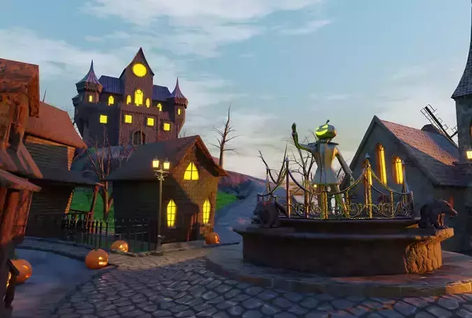 Halloween Town 3D model