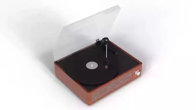 Vintage Style Record Player 3D model