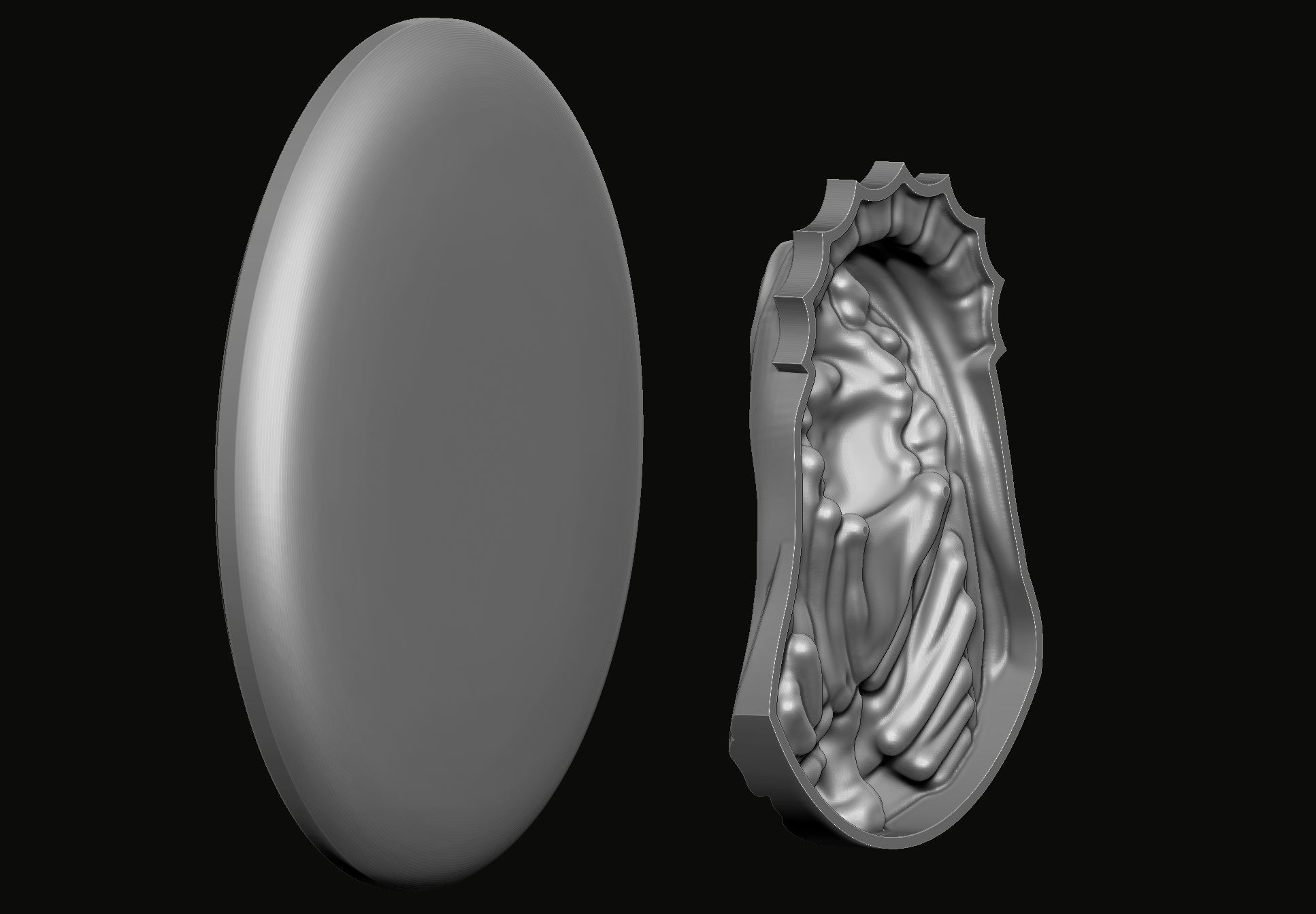 Virgin Mary Pendant 3D print model_5