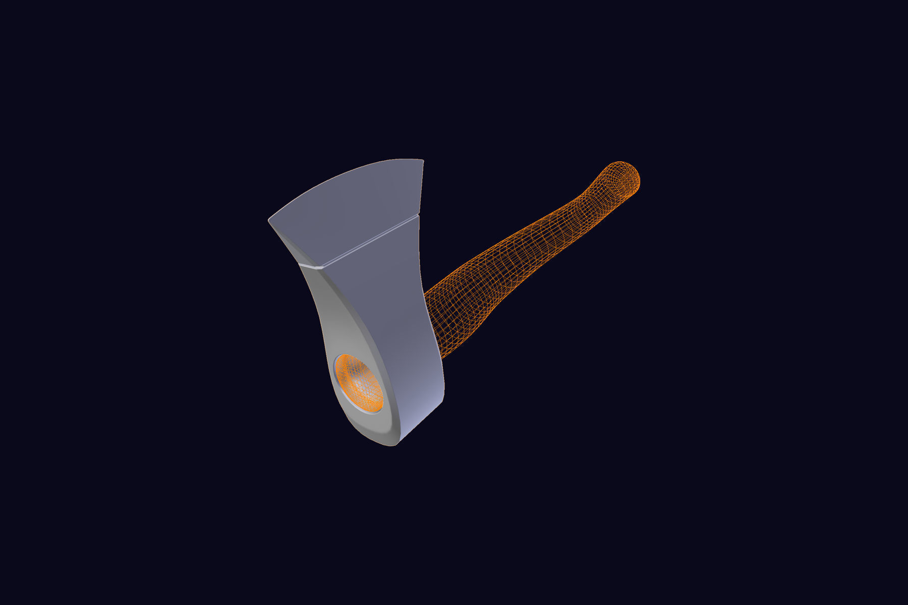 Chopping Axe 3D model_2