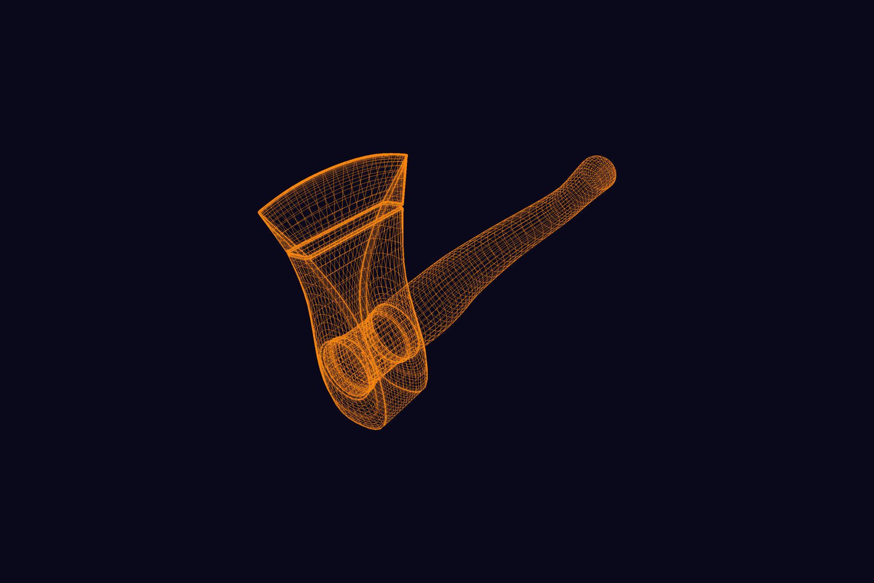 Chopping Axe 3D model_4