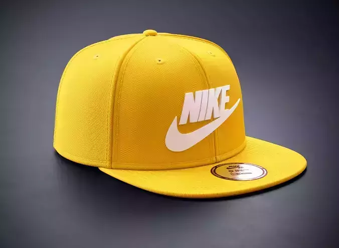 Yellow Snapback Cap  3D model