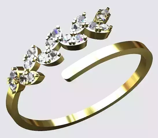 Woman Fashion Ring 3D print Model