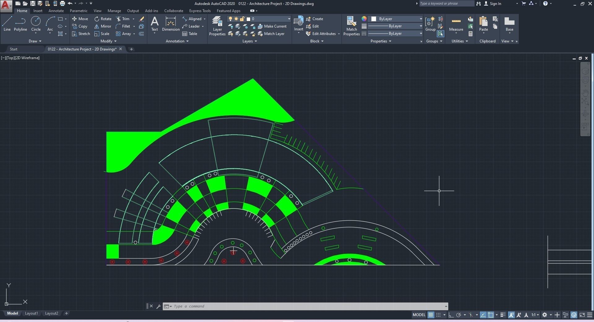 0122 - Architecture Project - 2Ds Drawing - 3Ds Files 3D model_22