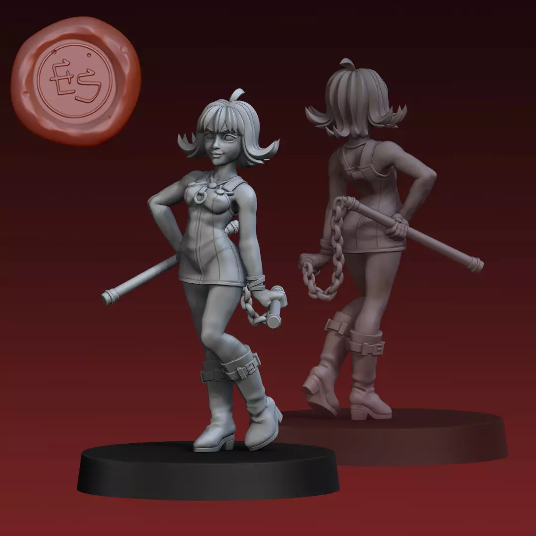 Selphie Tilmitt Final Fantasy VIII - 32mm Miniature 3D print model_0