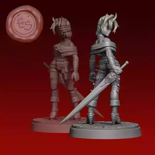 Paine Final Fantasy X-2 - 32mm Miniature 3D print model