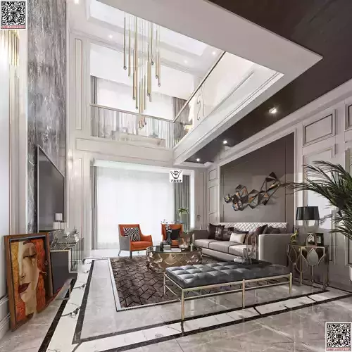 neo classic livingroom