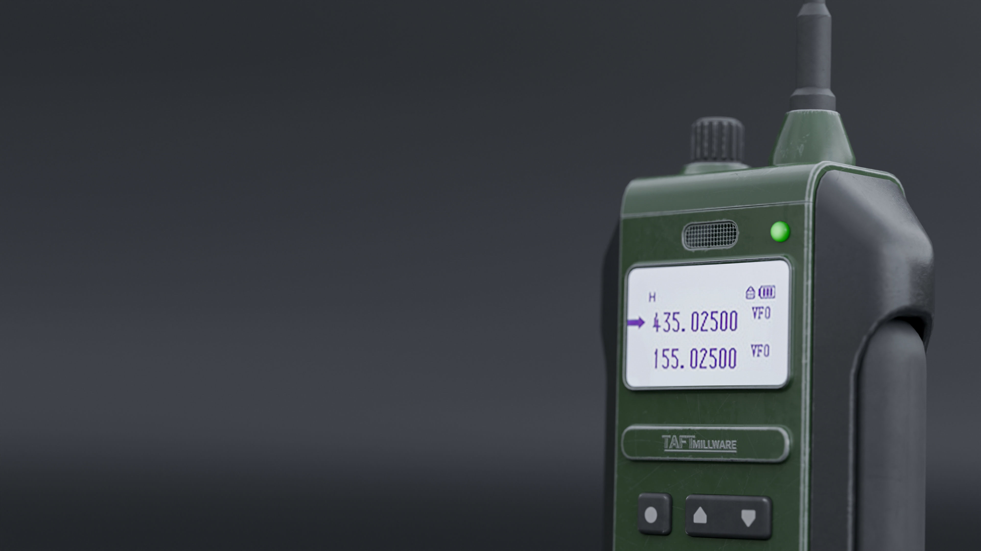 Millitary Dual Band Radio  Low-poly 3D model_7