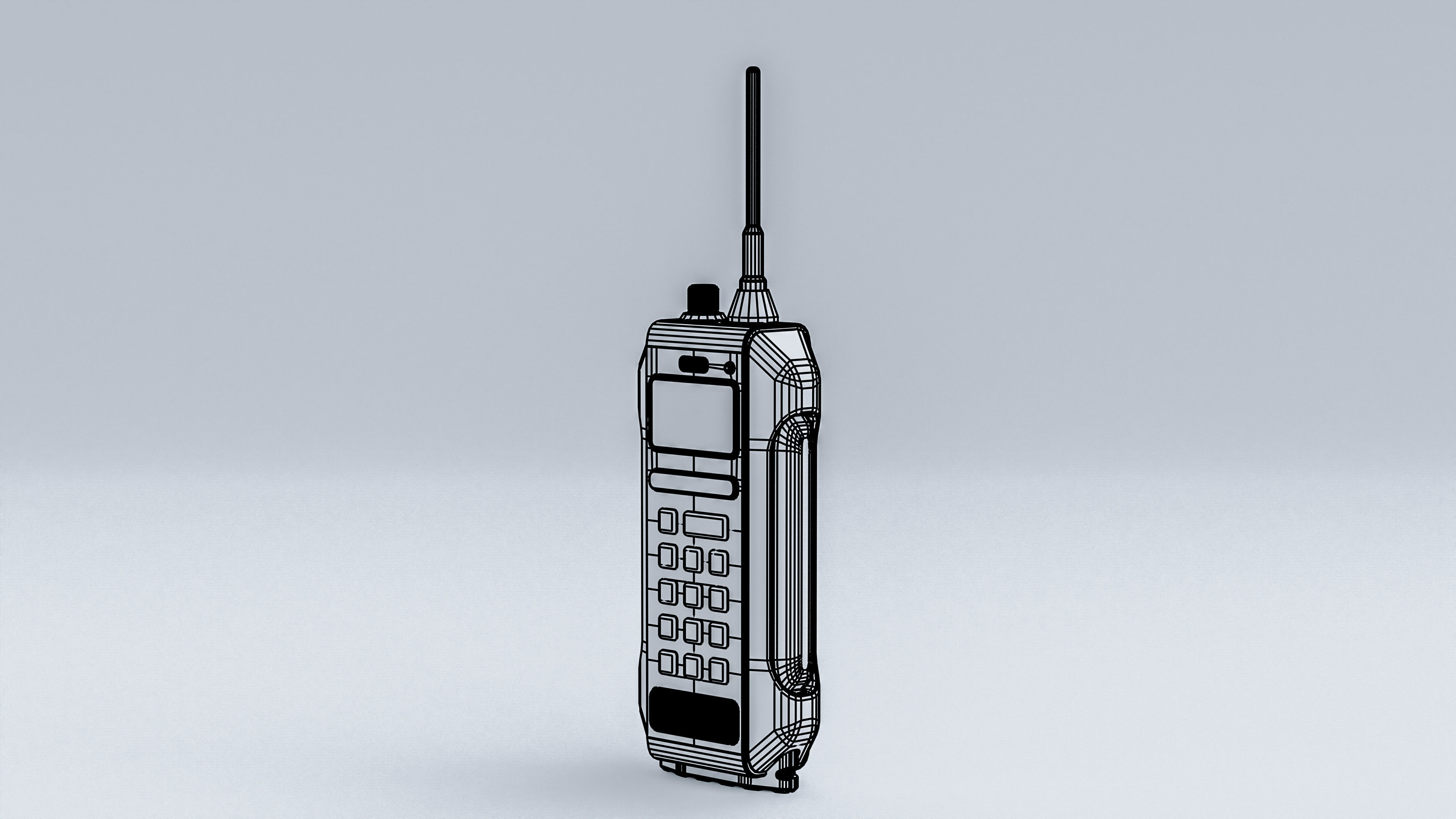 Millitary Dual Band Radio  Low-poly 3D model_10