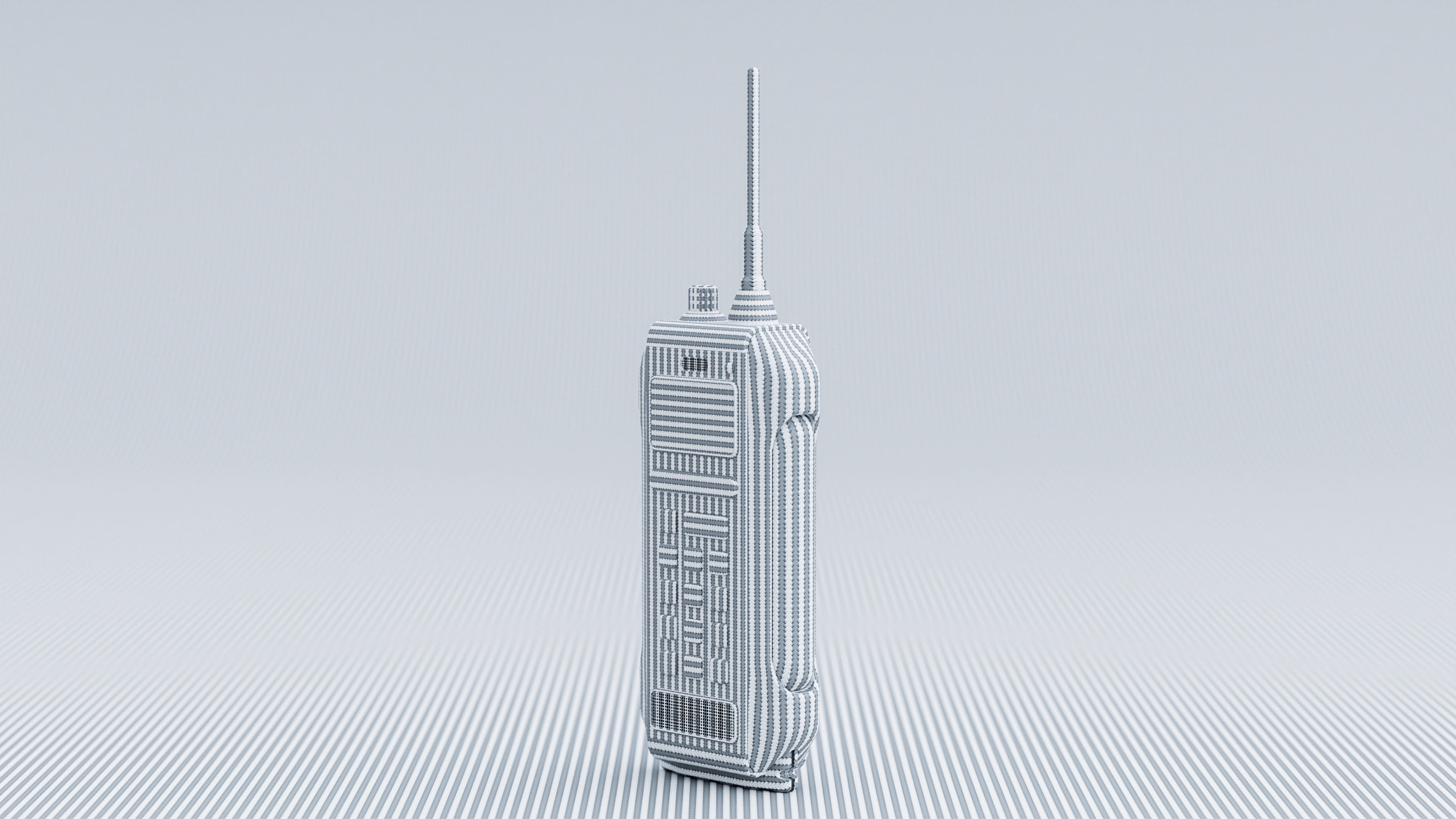 Millitary Dual Band Radio  Low-poly 3D model_8