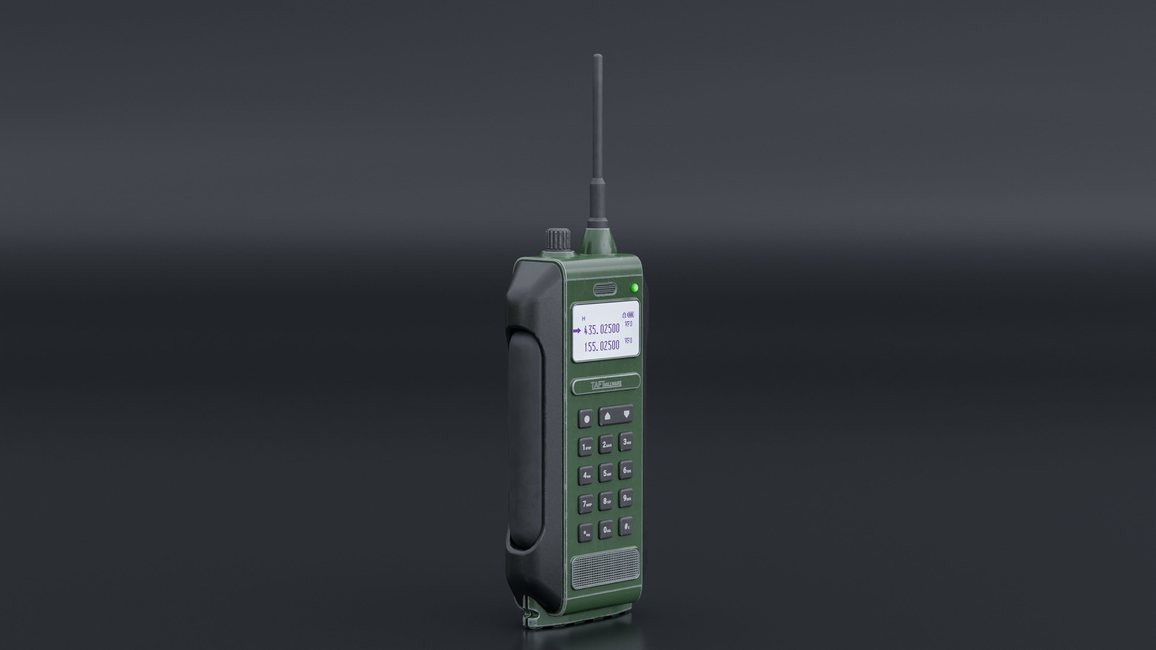 Millitary Dual Band Radio  Low-poly 3D model_1