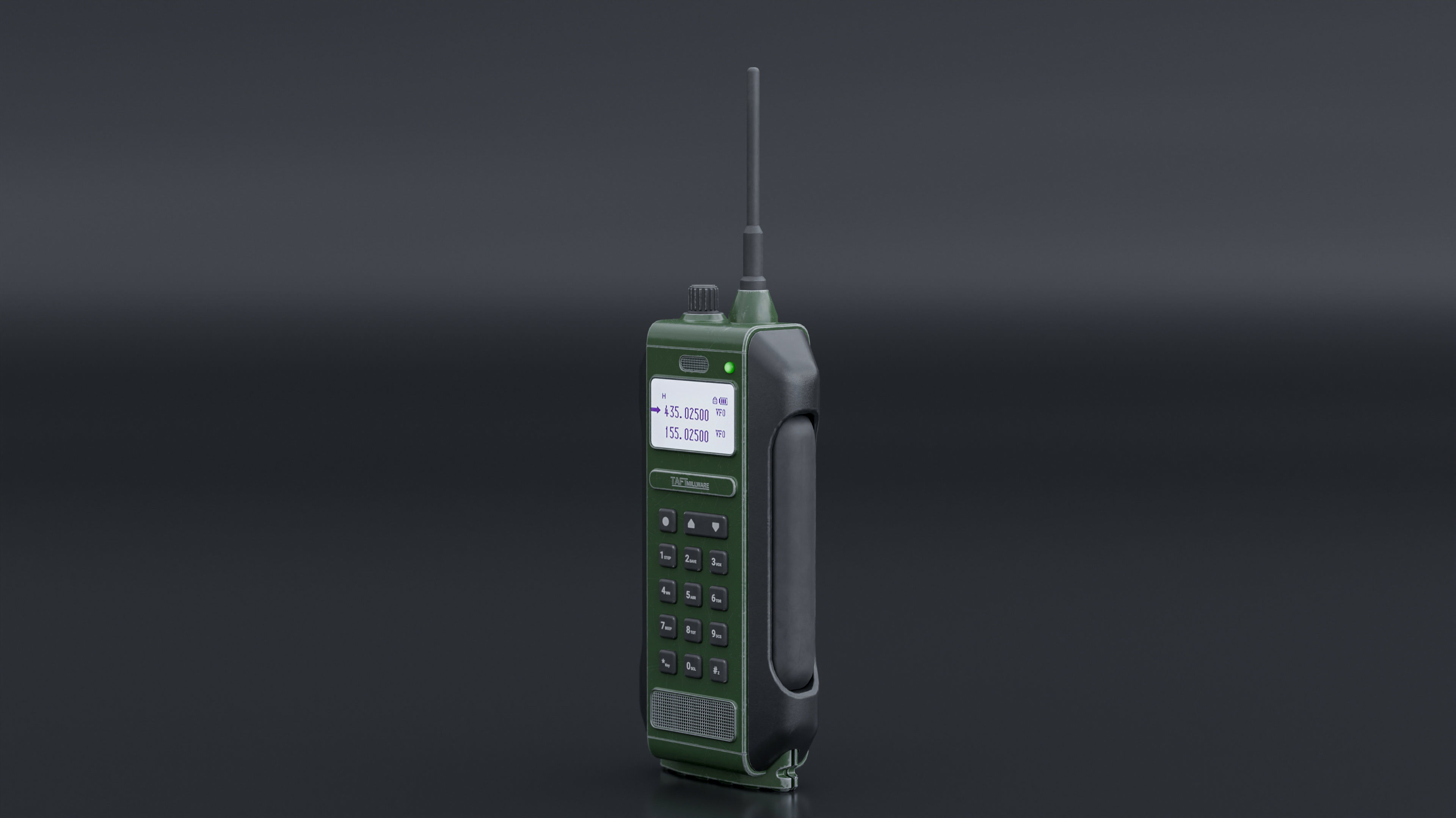 Millitary Dual Band Radio  Low-poly 3D model_3