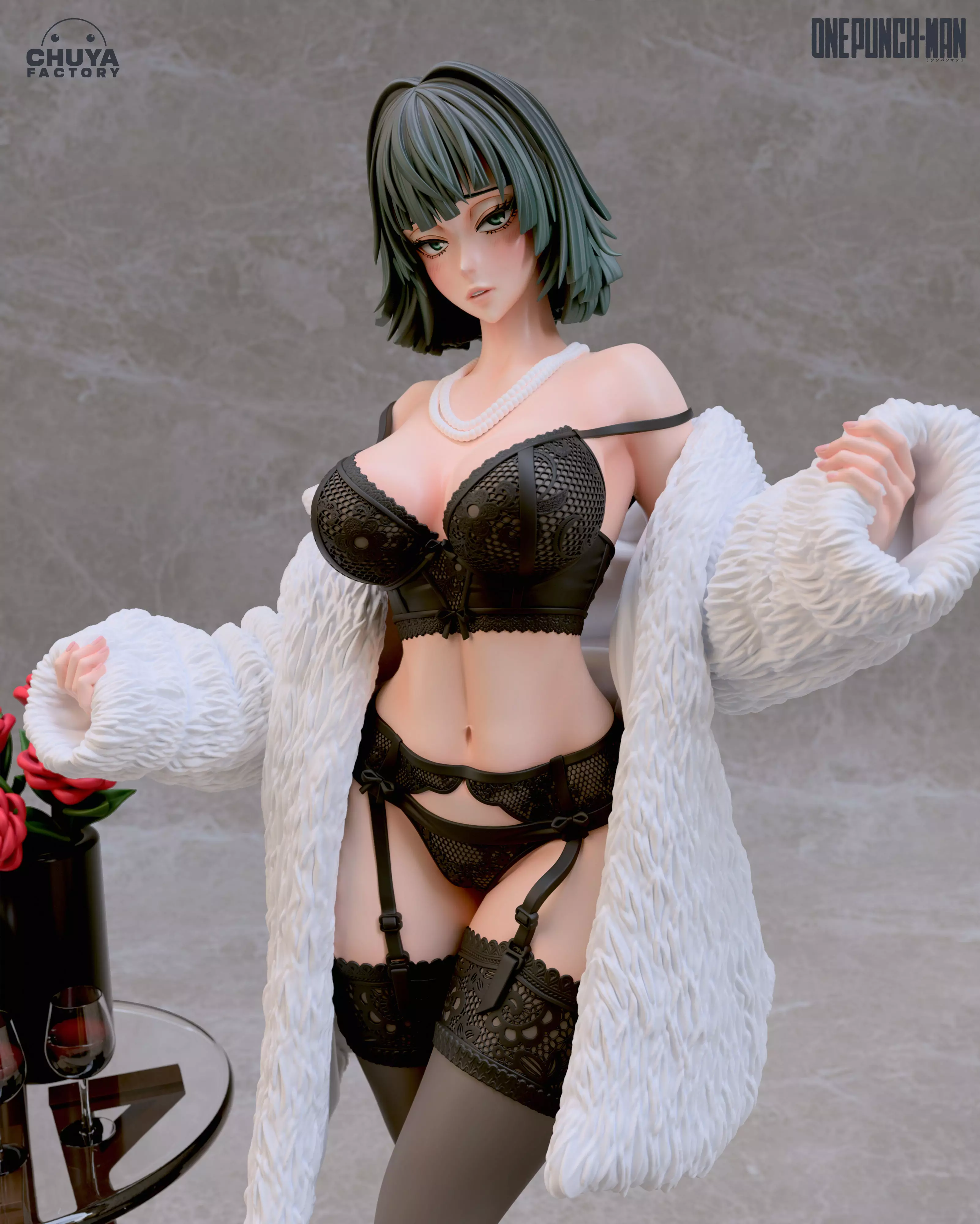 Fubuki anime figure posing on table 3D print model_0