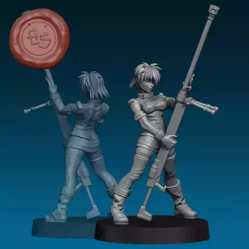 Seras Victoria Hellsing - 32mm Miniature 3D print model