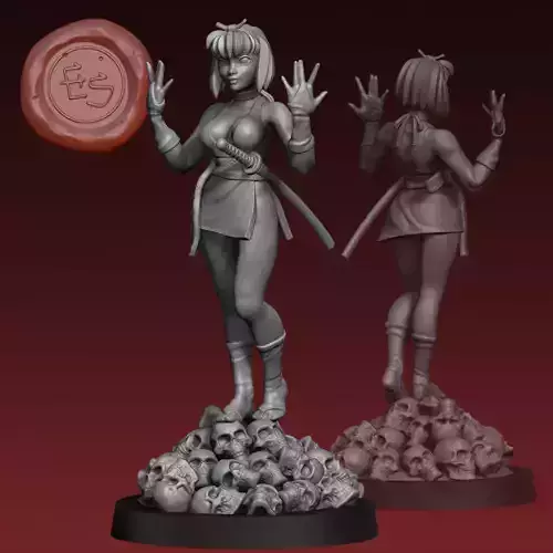 Yura of the Demon Hair Inuyasha - 32mm Miniature 3D print model
