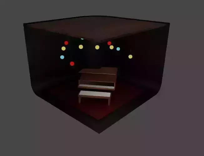 This is an piano room 3d model from My Renders