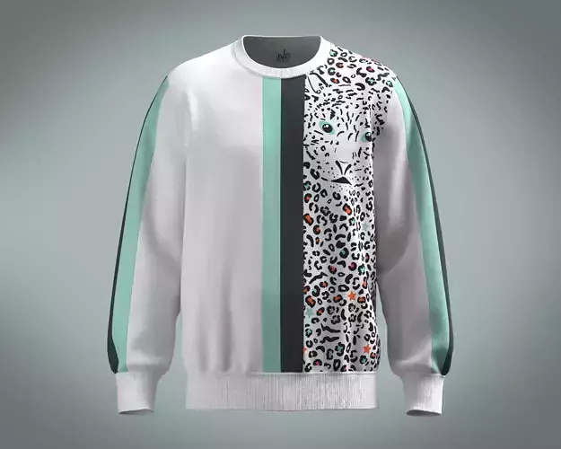 Mens Animal Printed Sweatshirt 3D model