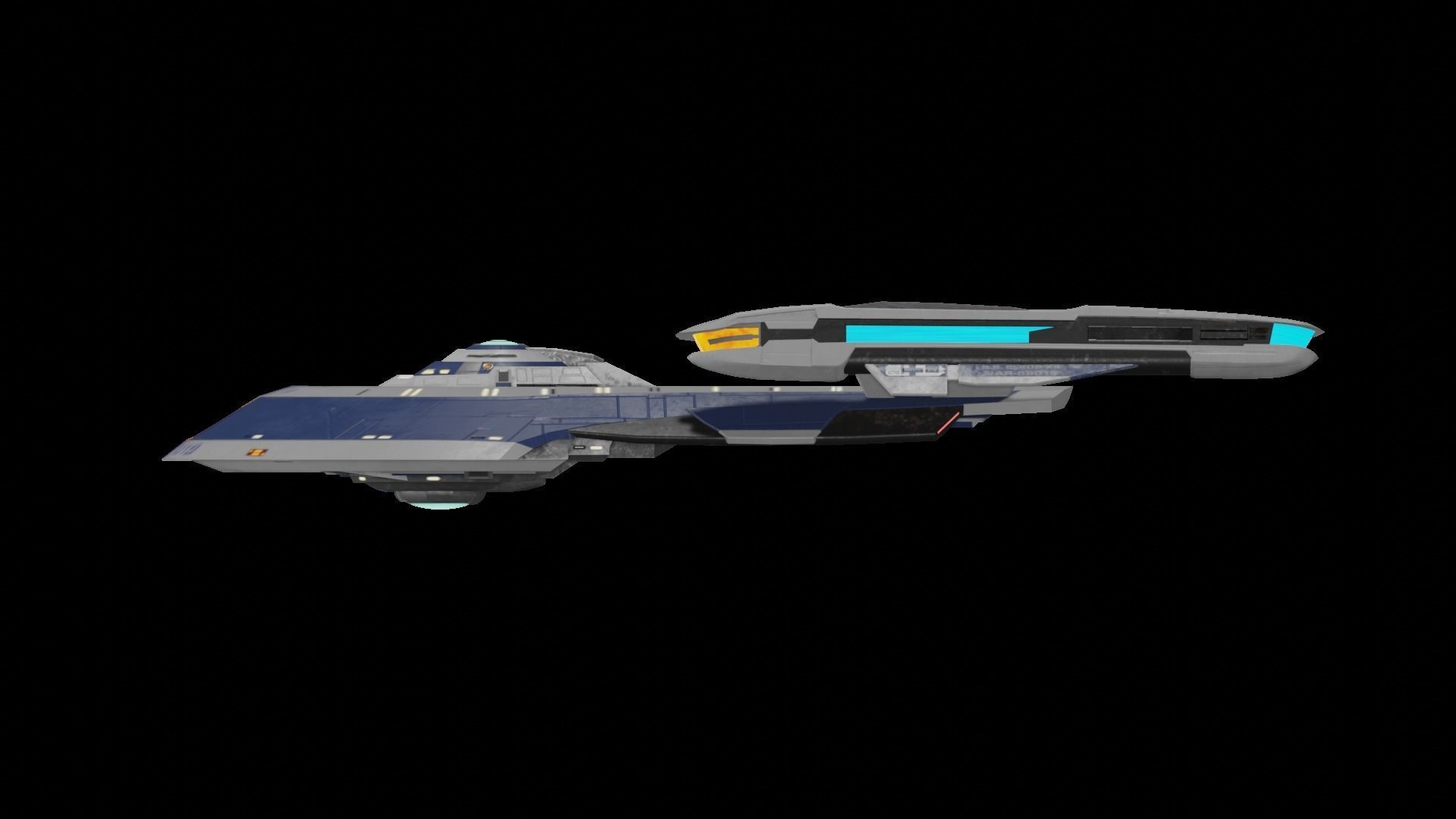 Star Trek SS Eleos XII Starship Low-poly 3D model_5