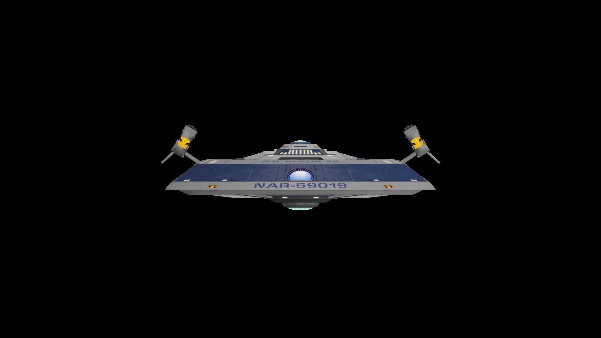 Star Trek SS Eleos XII Starship Low-poly 3D model_4
