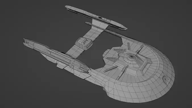 Star Trek SS Eleos XII Starship Low-poly 3D model