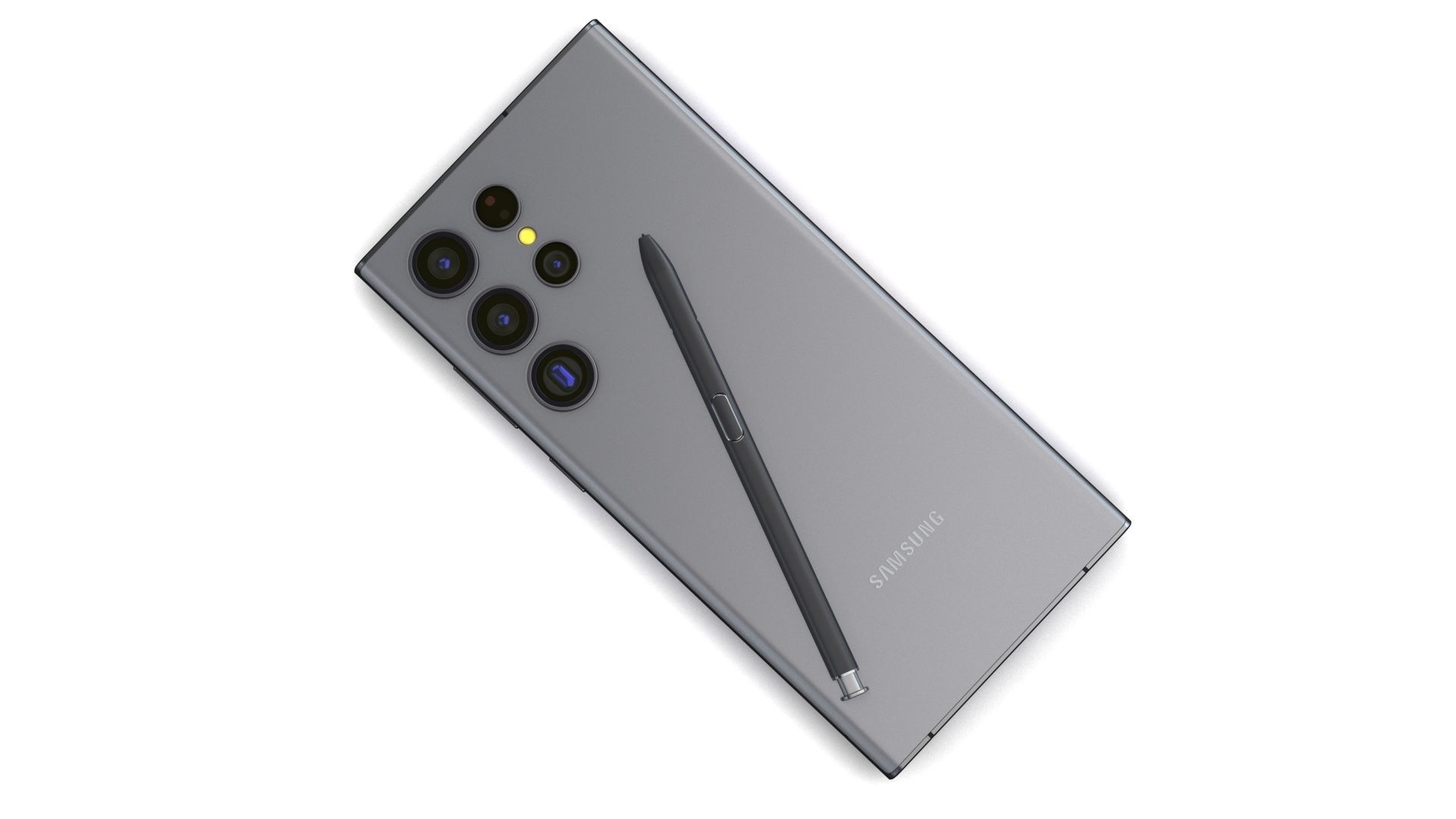 Samsung Galaxy S23 Ultra Graphite Low-poly 3D model_10