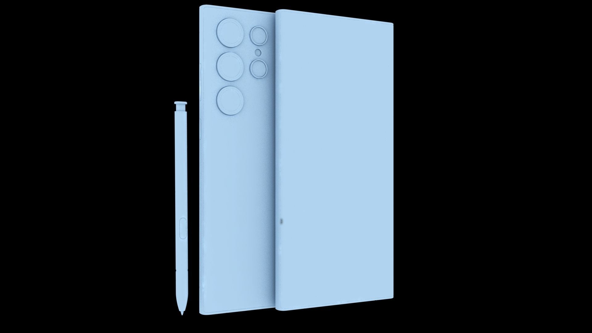 Samsung Galaxy S23 Ultra Graphite Low-poly 3D model_23