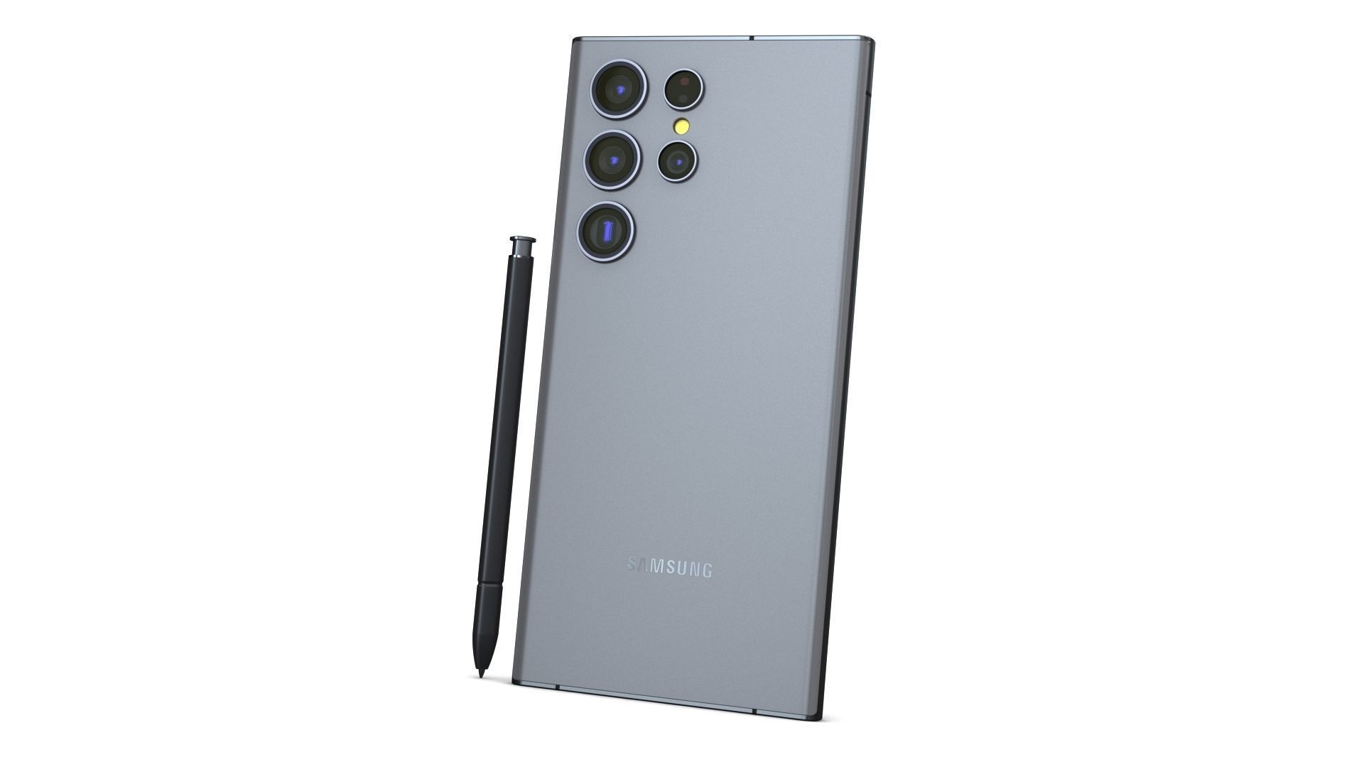 Samsung Galaxy S23 Ultra Graphite Low-poly 3D model_4