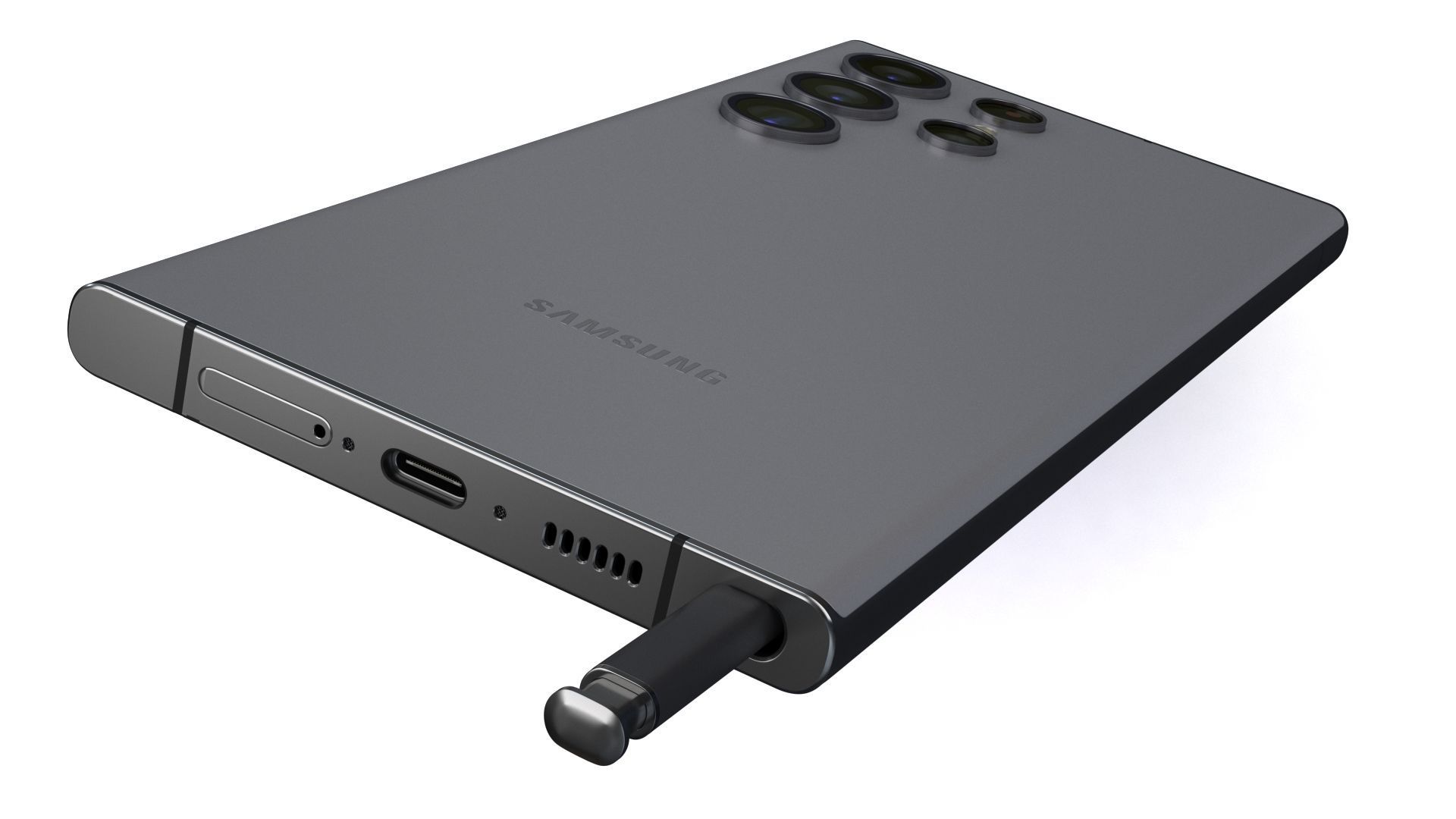 Samsung Galaxy S23 Ultra Graphite Low-poly 3D model_11