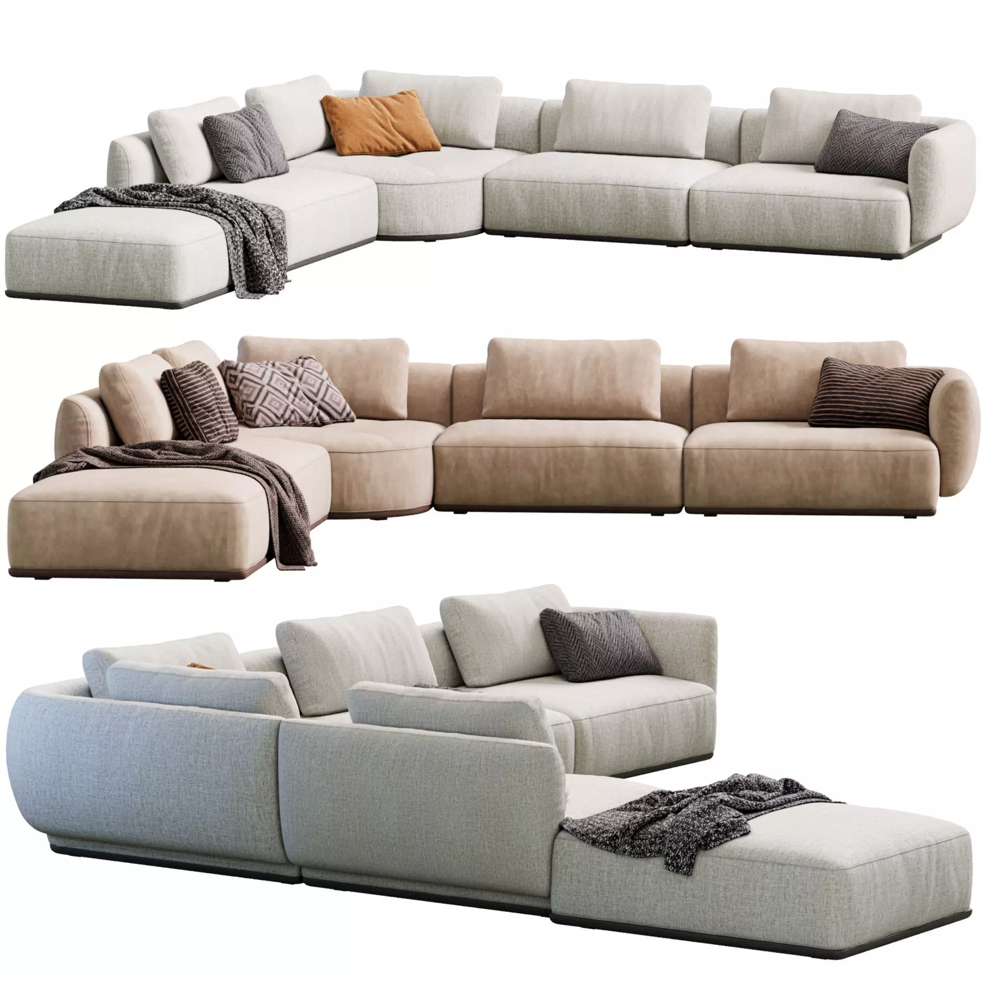 Smooth Sofa By Blanche 3D model_0