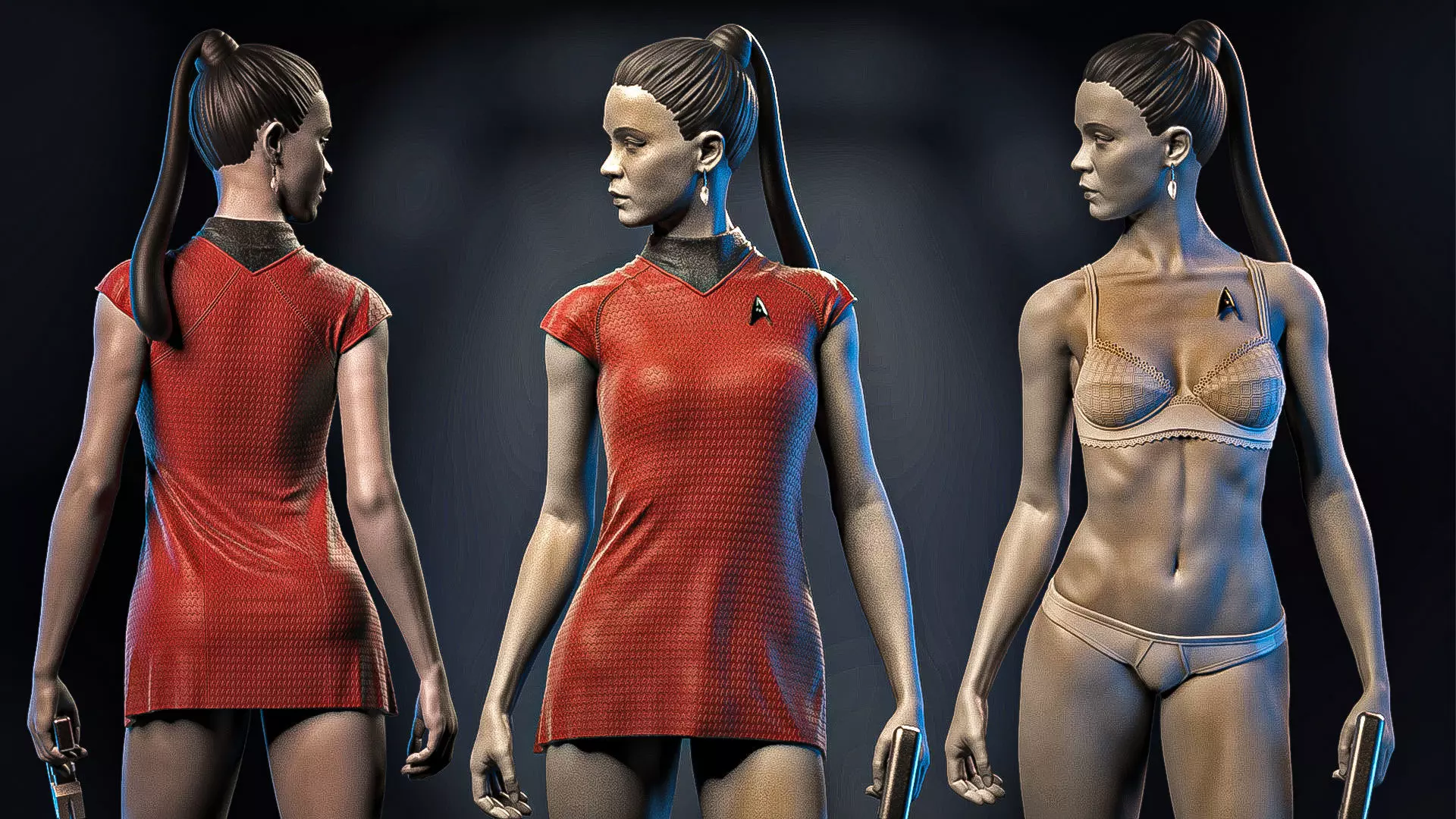 Nyota Uhura 3D print model