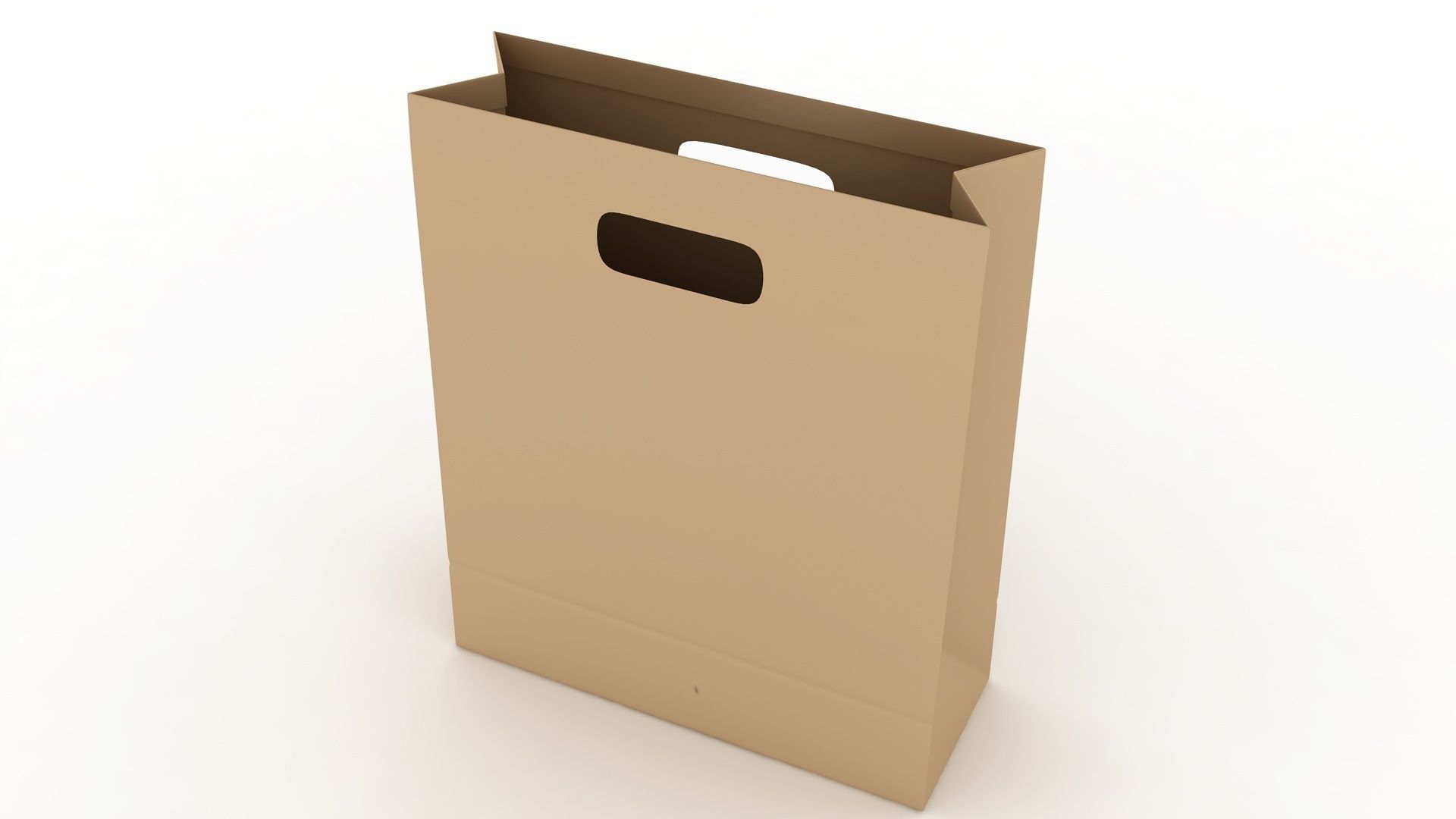 Paper Bag 3 Low-poly 3D model_2