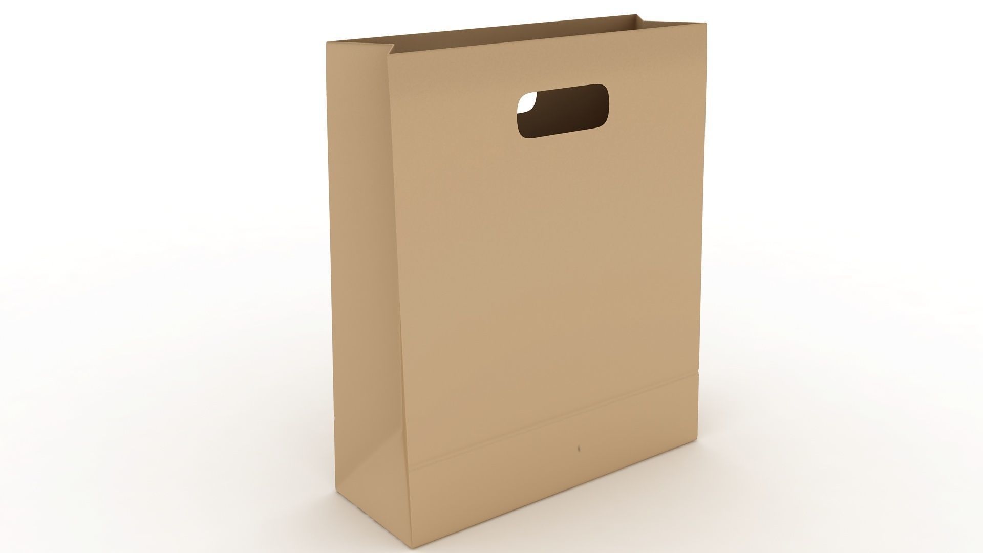 Paper Bag 3 Low-poly 3D model_1