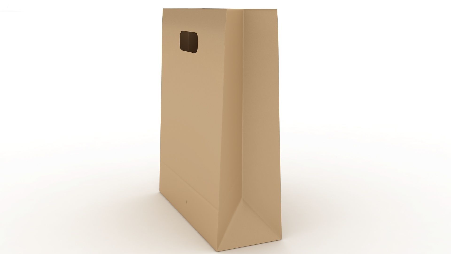 Paper Bag 3 Low-poly 3D model_4