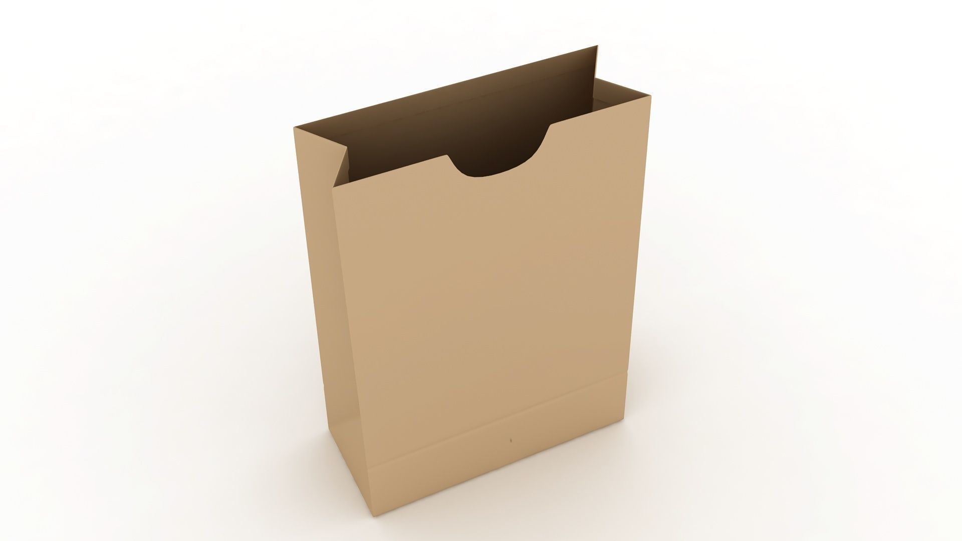 Paper Bag 4 Low-poly 3D model_2