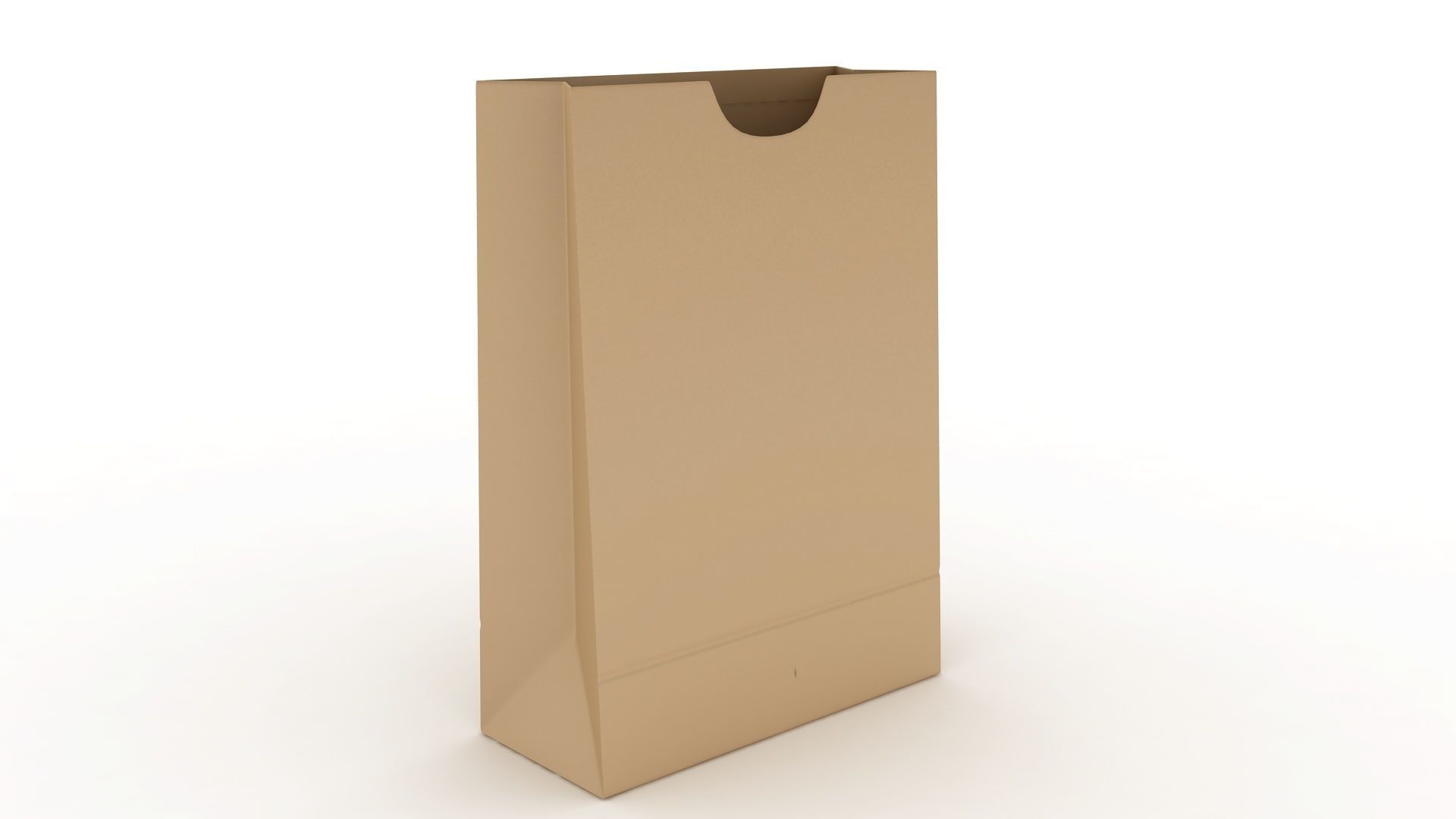 Paper Bag 4 Low-poly 3D model_1