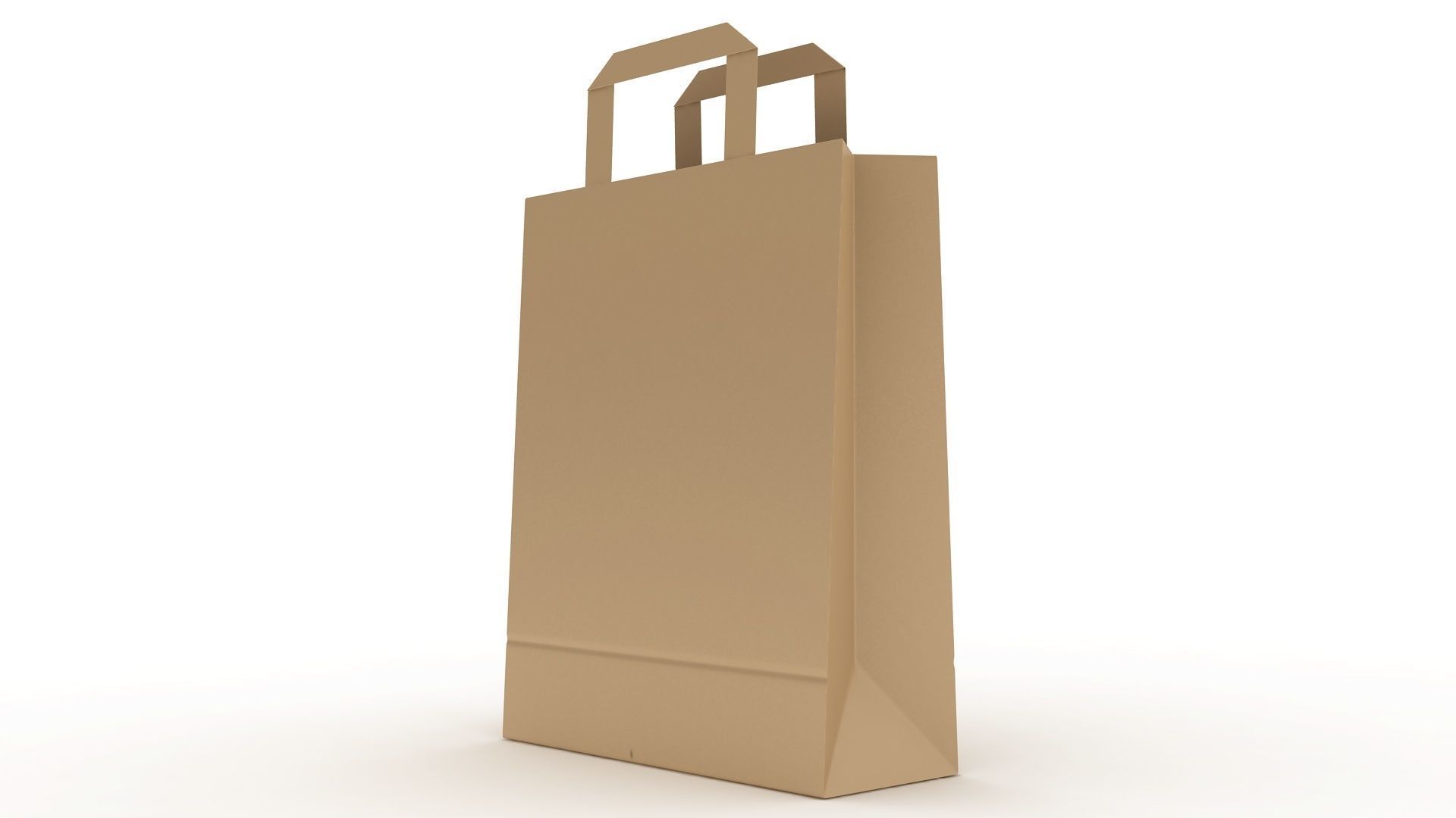 Paper Bag 5 Low-poly 3D model_3