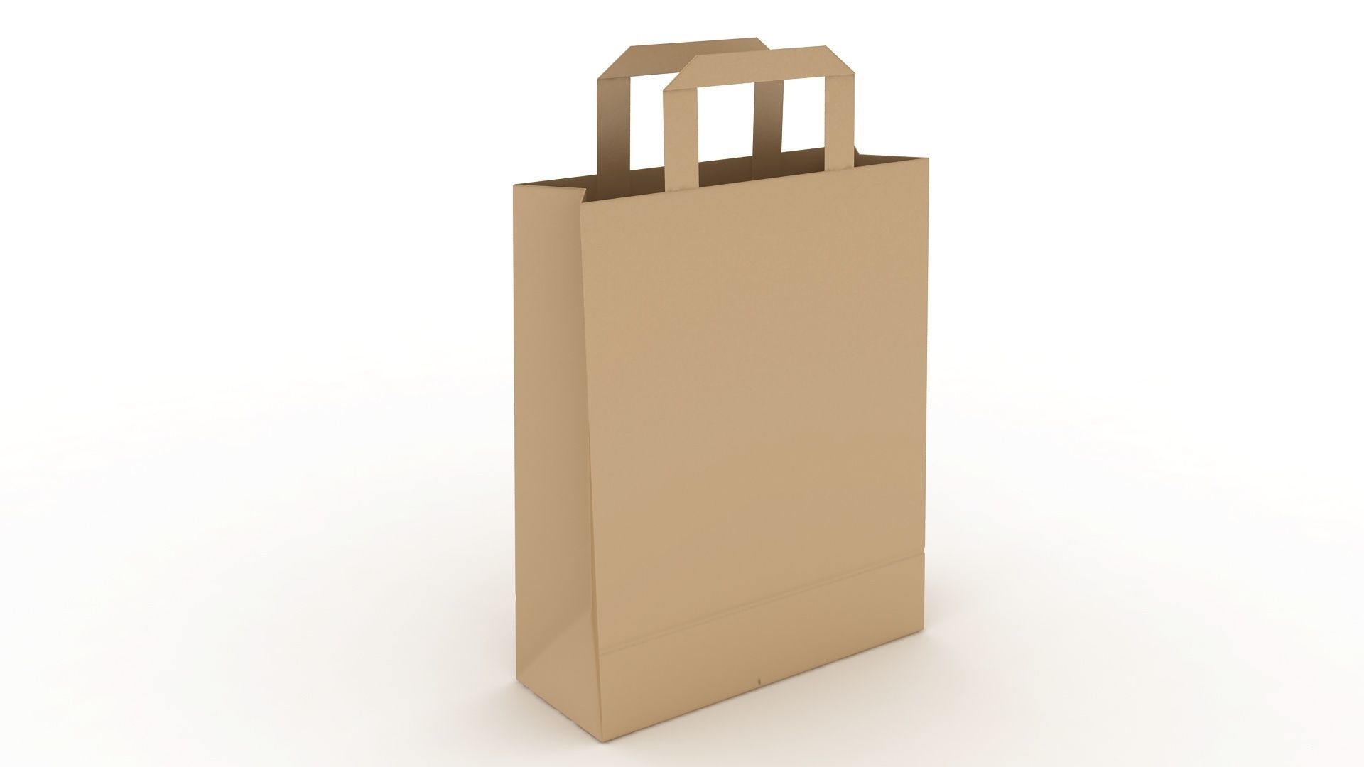 Paper Bag 5 Low-poly 3D model_1