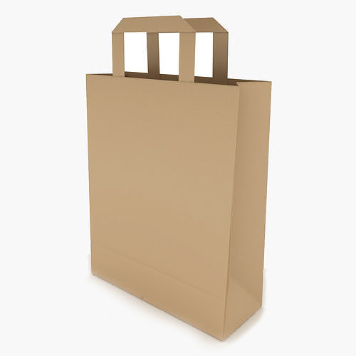 Paper Bag 5 Low-poly 3D model