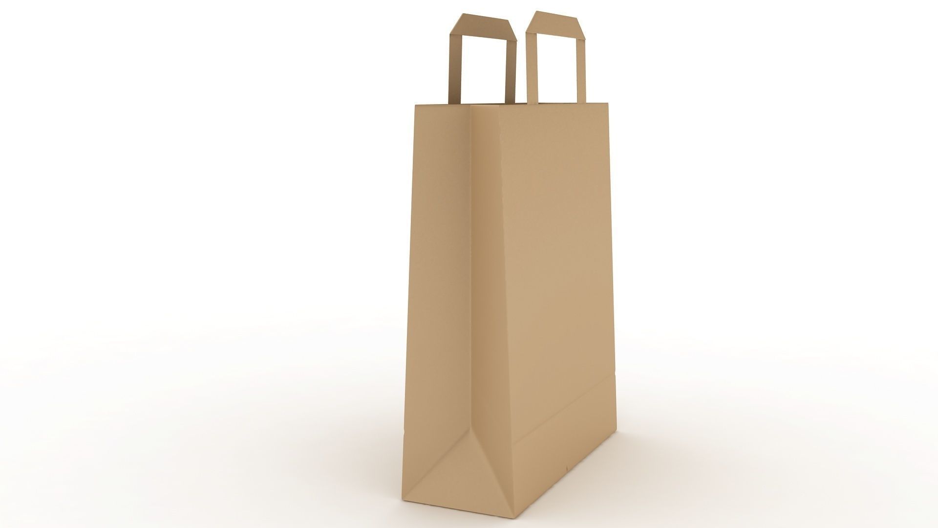 Paper Bag 5 Low-poly 3D model_4
