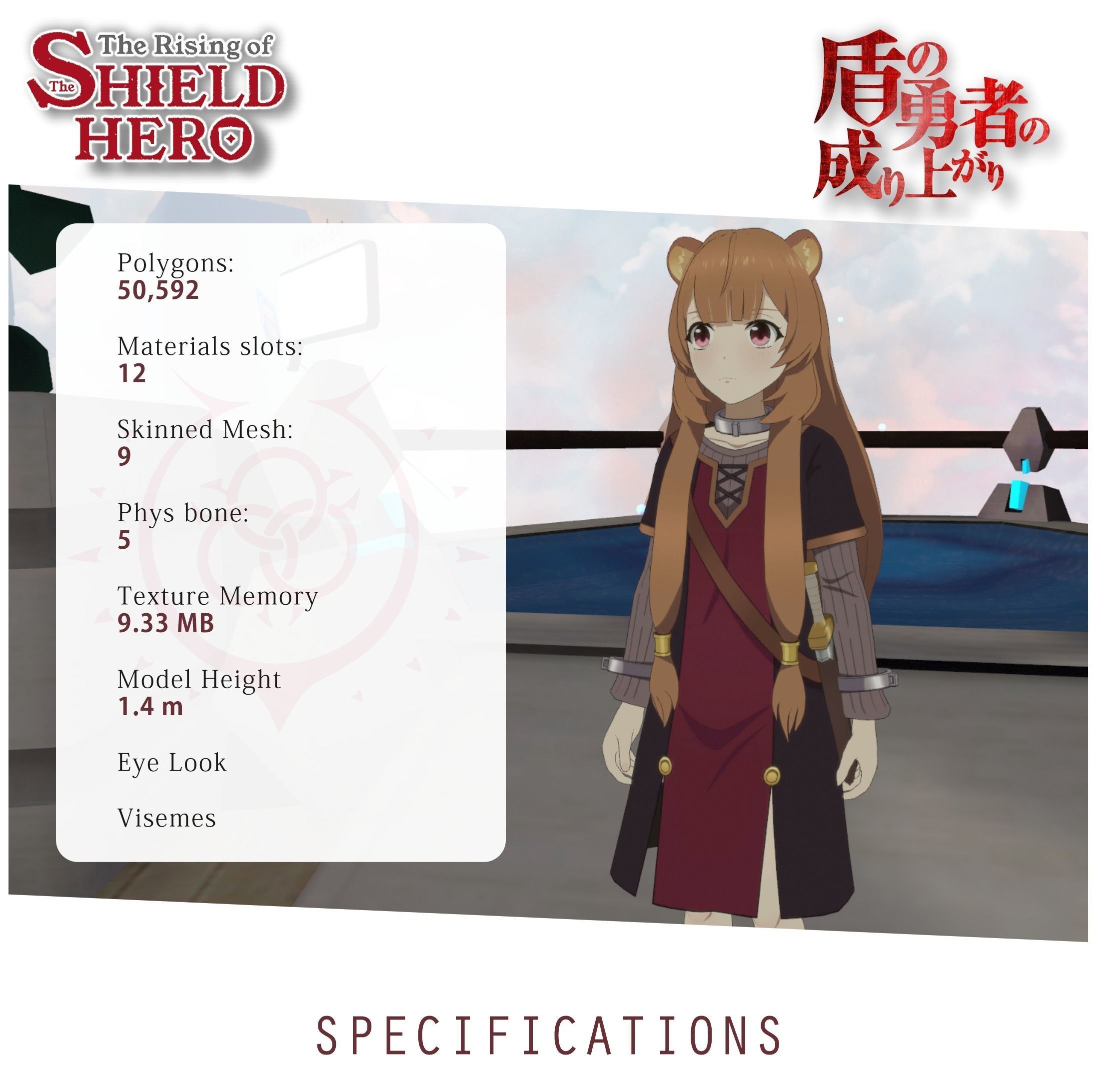 VRChat Avatar - Raphtalia - Tate No Yuusha no Nariagari Low-poly 3D model_4