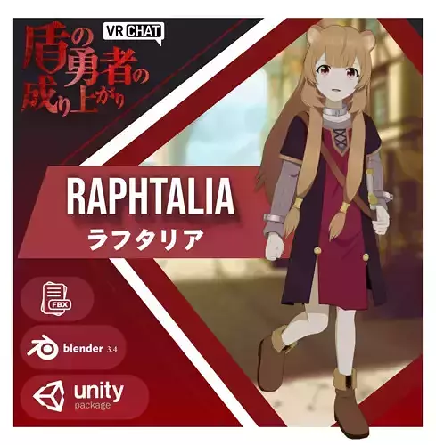 VRChat Avatar - Raphtalia - Tate No Yuusha no Nariagari Low-poly 3D model