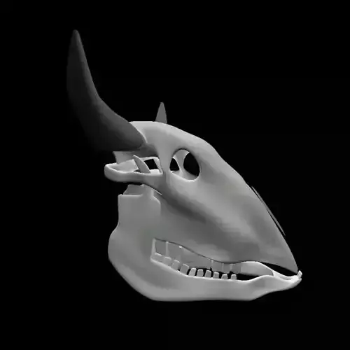 Cow skull Low-poly 3D model